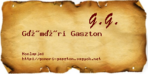 Gömöri Gaszton névjegykártya